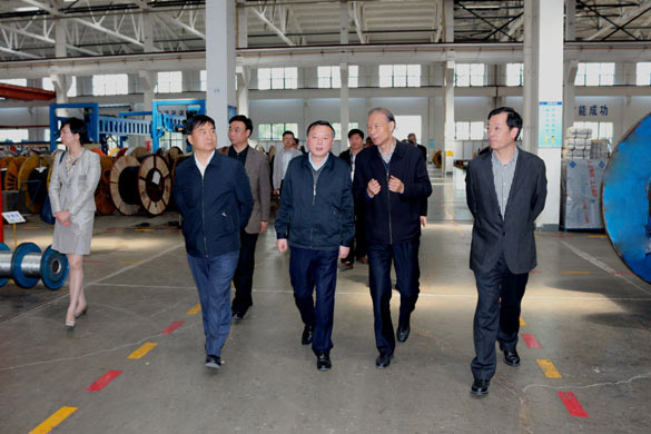4月23日，常州市科教城黨工委書記徐光輝一行來上上電纜參觀